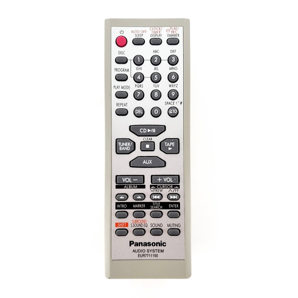 Genuine Panasonic EUR7711150 Audio System Remote Control OEM Tested & Works